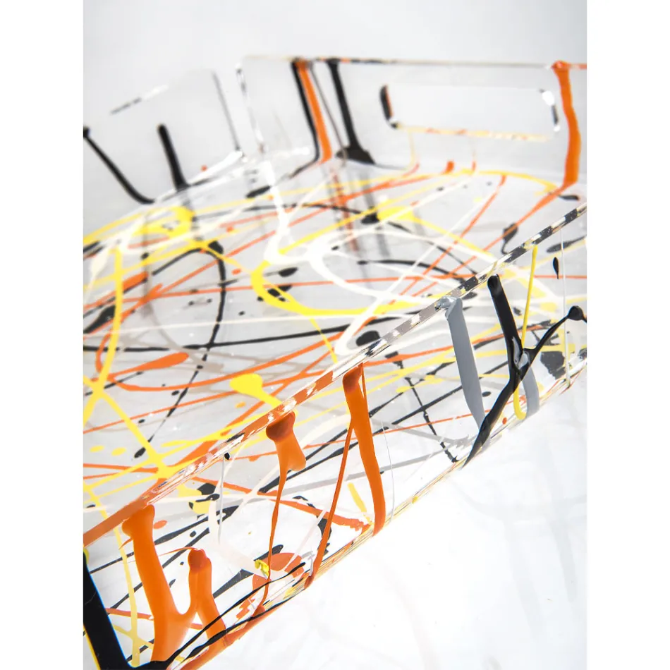 Vícebarevný podnos z plexiskla 2 velikostí Made in Italy - Multicolor Viadurini