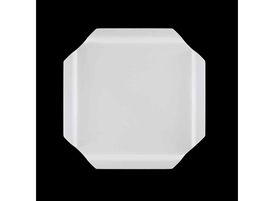 Bílá kuchyňská deska Corian se čtvercovým podnosem a rohy - Ivanova Viadurini