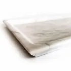 Obdélníkový podnos z leštěného bílého mramoru Carrara vyrobený v Itálii - Alga Viadurini