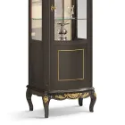 Klasická vitrína v bílém ořechu nebo moka dřevě Made in Italy - Chantilly Viadurini