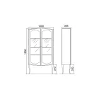 Vitrína kompletní se dvěma dvířky a třemi skleněnými policemi Made in Italy - Candy Viadurini