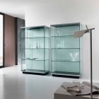 Nástěnná vitrína z průhledného skla 2 dveře se zámkem - Antonia Viadurini
