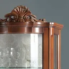 Vitrína do obývacího pokoje 1 dvířka a 2 dřevěné zásuvky Made in Italy - Leonor Viadurini