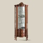 Vitrína do obývacího pokoje 1 dvířka a 2 dřevěné zásuvky Made in Italy - Leonor Viadurini