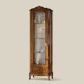 Klasická vitrína do obývacího pokoje z ořechového dřeva 1 dveře Made in Italy - Ronald