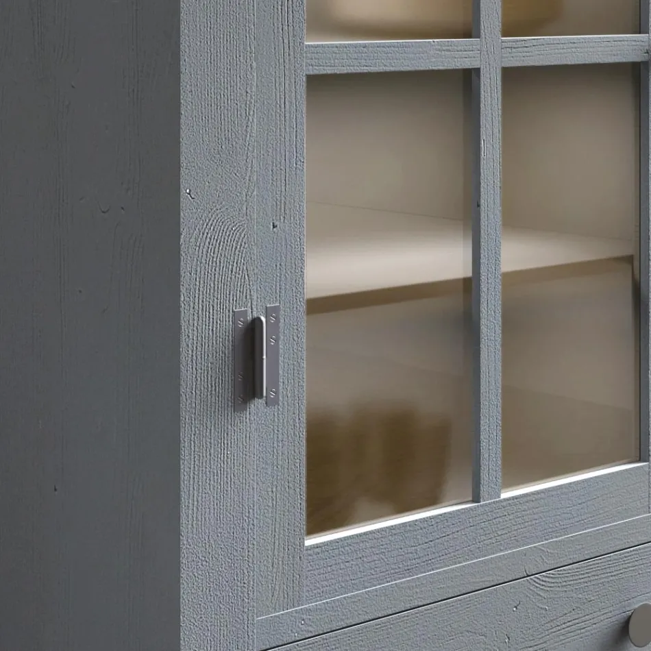 Vitrína do obývacího pokoje z masivního jedlového dřeva vyrobeného v Itálii - Pascual Viadurini