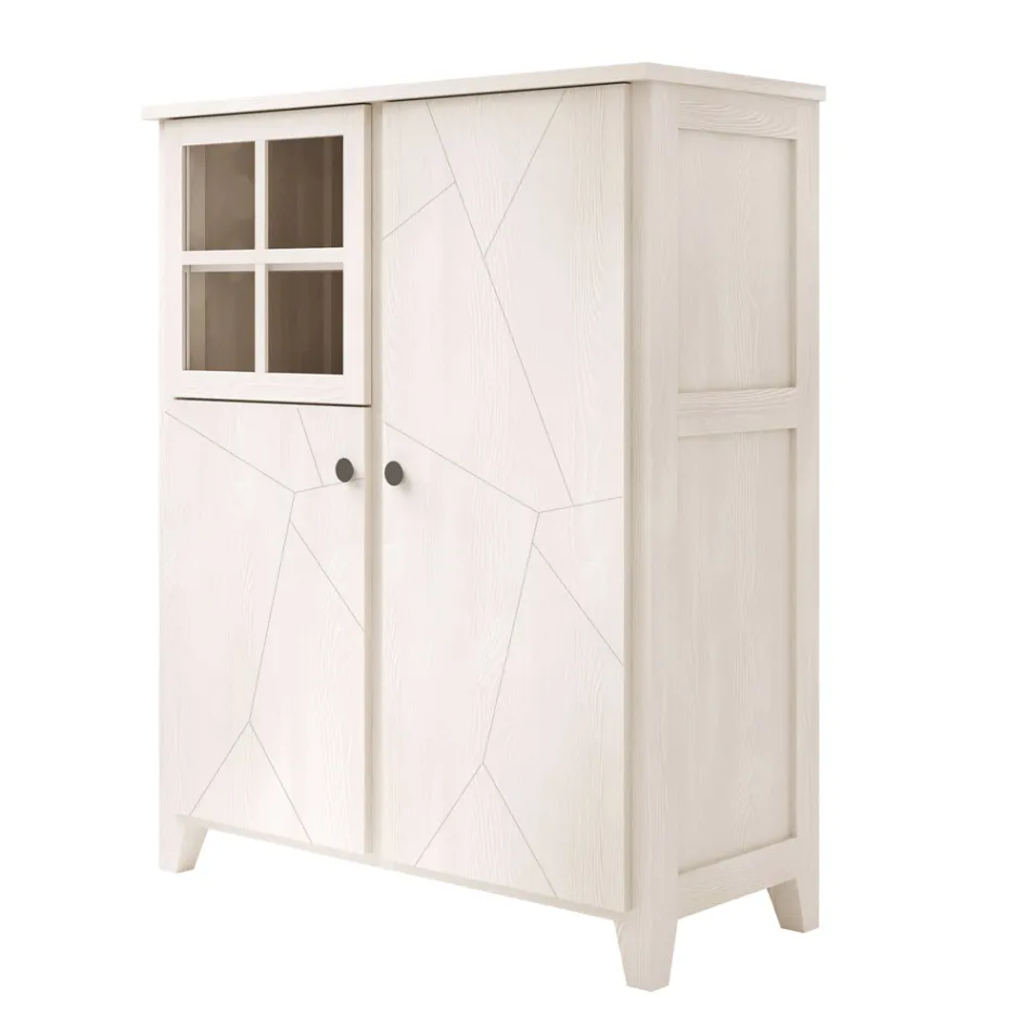 Vitrína obývacího pokoje z masivního jedlového dřeva Made in Italy - Pascual Viadurini