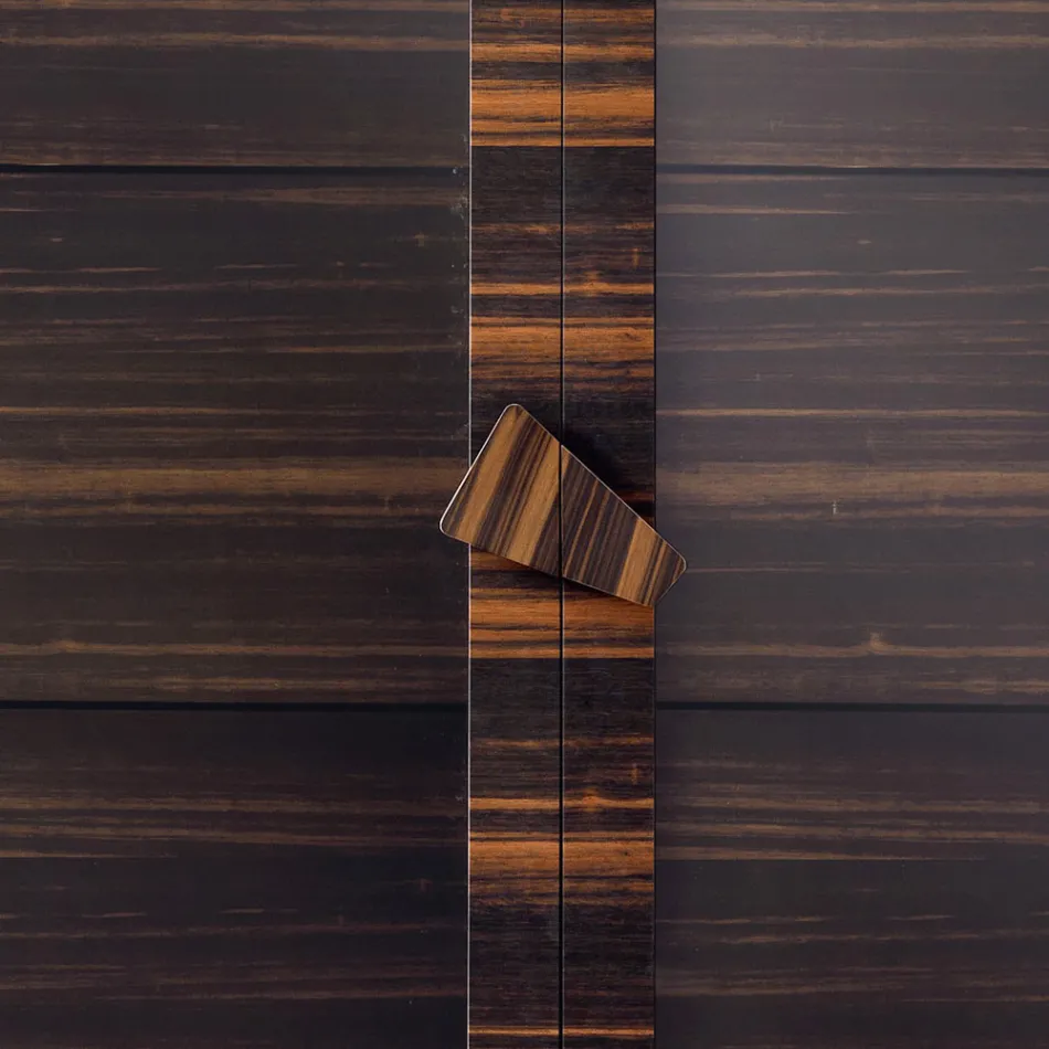 Grilli Zarafa masivní dřevěná skříň se 2 dveřmi vyrobená v designu Itálie Viadurini