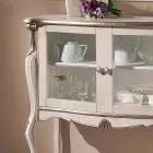 Vitrína obývacího pokoje 2 dveře z ořechového nebo bílého dřeva Made in Italy - London Viadurini