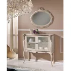 Vitrína obývacího pokoje 2 dveře z ořechového nebo bílého dřeva Made in Italy - London Viadurini