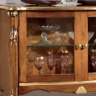 Vitrína obývacího pokoje 2 dveře z ořechového nebo bílého dřeva Made in Italy - London Viadurini