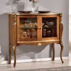 Vitrína obývacího pokoje 2 dveře z ořechového nebo bílého dřeva Made in Italy - London Viadurini