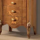 Vitrína do obývacího pokoje s 1 skleněnými dvířky a 3 zásuvkami Made in Italy - London Viadurini