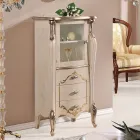 Vitrína do obývacího pokoje s 1 skleněnými dvířky a 3 zásuvkami Made in Italy - London Viadurini