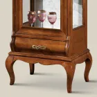 Luxusní vitrína do obývacího pokoje z klasického ořechového dřeva Made in Italy - Hastings Viadurini