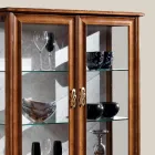 Luxusní vitrína do obývacího pokoje z klasického ořechového dřeva Made in Italy - Hastings Viadurini