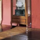 Vitrína s 1 zásuvkou, 1 dvířky a skleněnými policemi Made in Italy - Anansi Viadurini