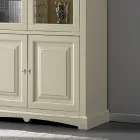 Vitrína se 2 dřevěnými dvířky a 2 skleněnými dvířky Made in Italy - Fenrir Viadurini