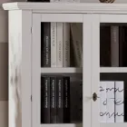 Dřevěná vitrína s 1 zásuvkou, 2 dvířky a 2 policemi Made in Italy - Nanna Viadurini