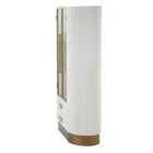 Dřevěná vitrína s horními a zaoblenými vložkami se 2 dvířky a 2 zásuvkami - Rachel Viadurini