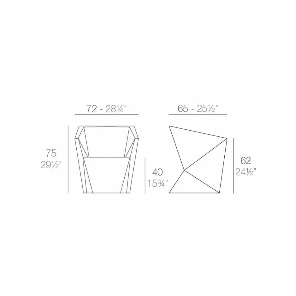 Vondom Faz bílé lakované zahradní křeslo s moderním designem Viadurini
