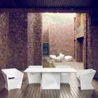 Vondom Faz bílý lakovaný zahradní stůl L200xP100cm designu Viadurini