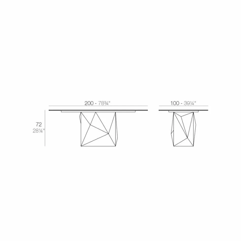 Vondom Faz bílý lakovaný zahradní stůl L200xP100cm designu Viadurini