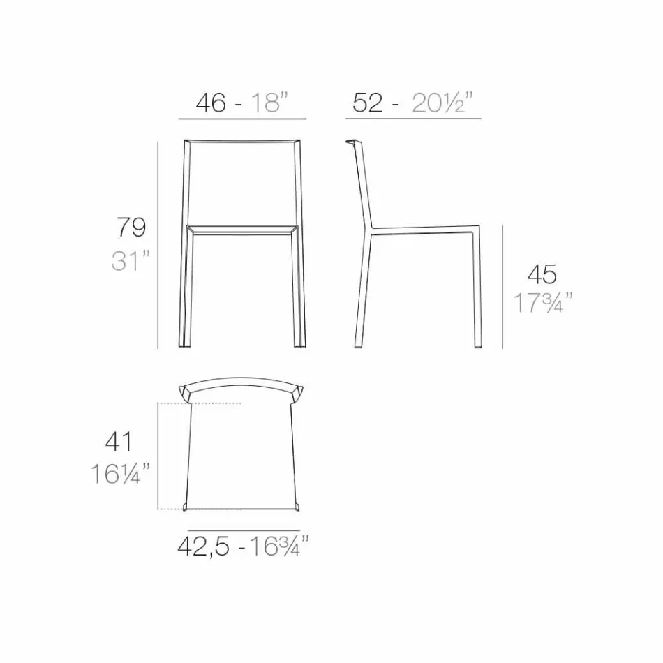 Vondom Quartz stohovatelná zahradní židle s moderním designem Viadurini
