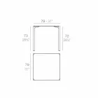 Vondom Quartz venkovní čtvercový stůl moderního designu Viadurini