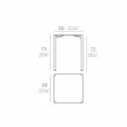 Vondom Quartz venkovní čtvercový stůl moderního designu Viadurini