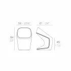 Zahradní židle Vondom Ufo v moderním bílém provedení Viadurini