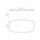 Vondom Ufo bílý design venkovní stůl L200xP100 cm Viadurini