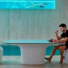 Vondom Ufo bílý design venkovní stůl L200xP100 cm Viadurini