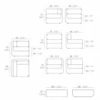 Vondom Ulm složení taupe design zahradní salonek Viadurini