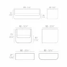 Venkovní salonek Vondom Ulm s moderním bílým designem Viadurini