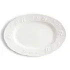 Velký turecký talíř a podnos v bílém porcelánovém zdobeném designu - Gimignano Viadurini